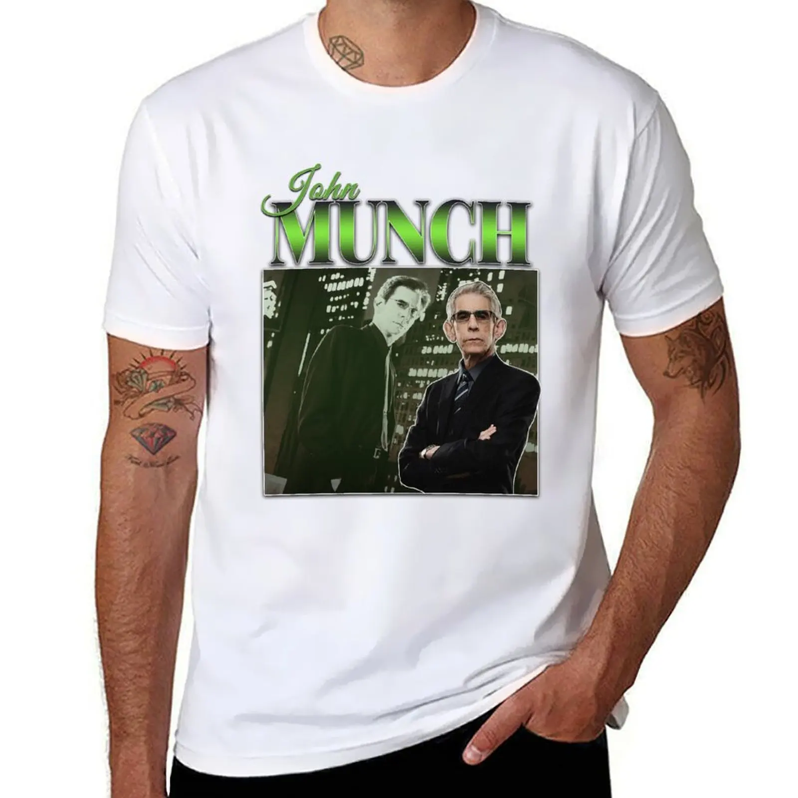 

John Munch 90s Inspired Vintage Homage T-Shirt funny t shirts dark humor black cotton t-shirt plain for man package T-Shirt