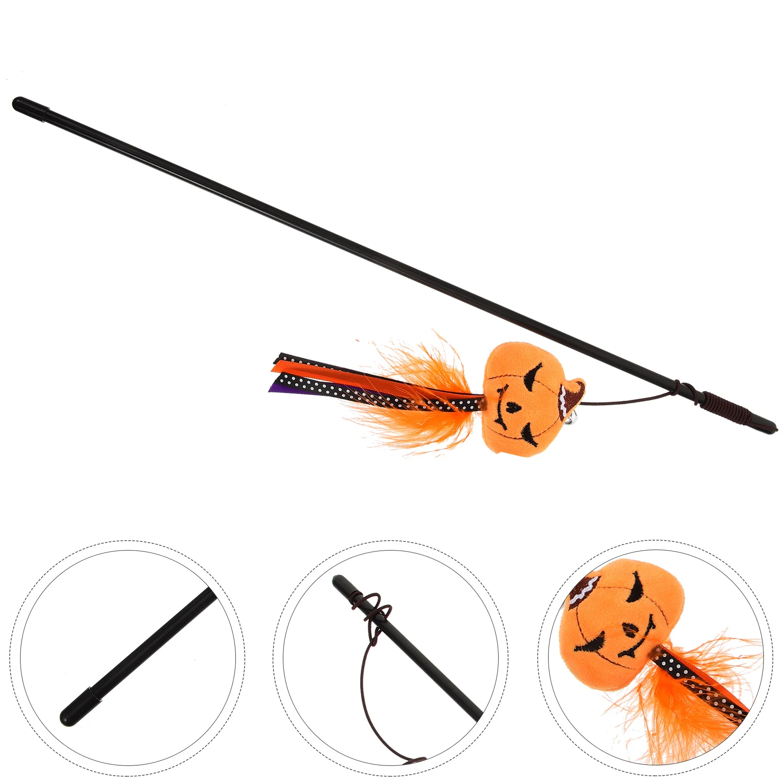 

Cat Teaser Toy Attractive Teasing Hangings Stick Halloween Multifunctional Wand