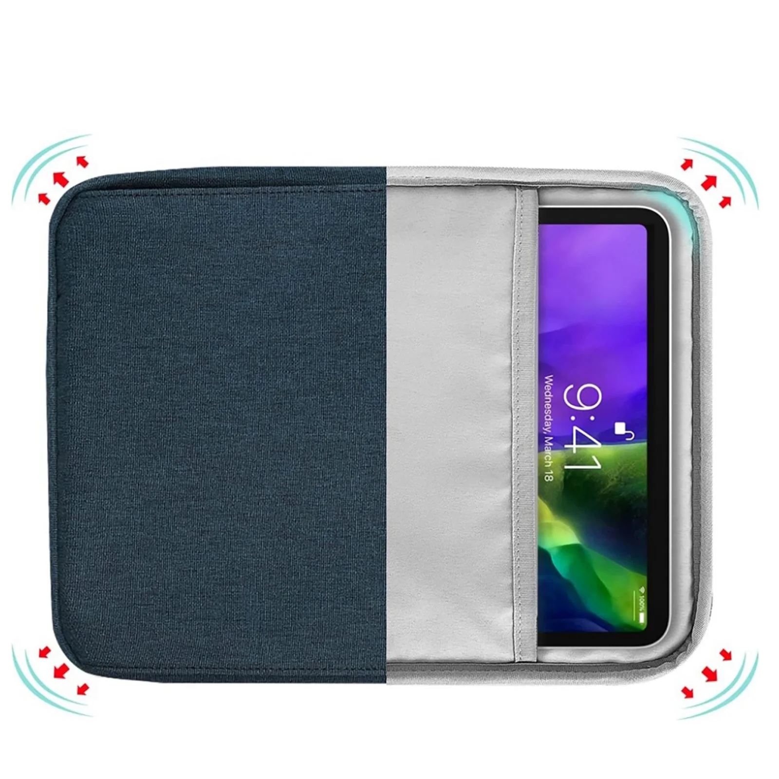 Waterproof Tablet Sleeve 9-11 Inch Bag with Shoulder Strap Handle Shockproof Case for iPad Pro 11 Galaxy Tab S9 Remarkable 2 view 4