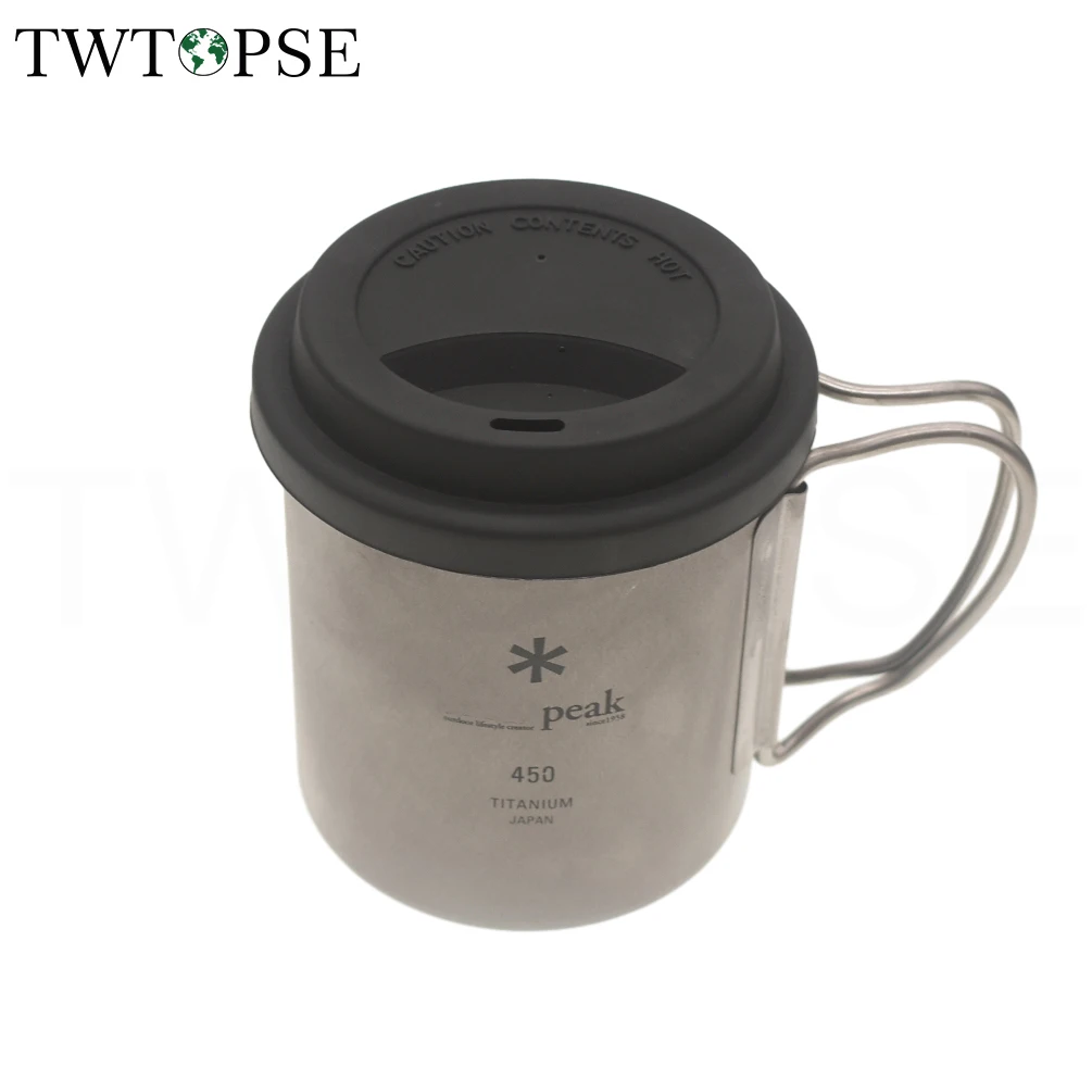 TWTOPSE Camping Hiking Silicone Cup Lid For Snow Peak MG143 MG-153 450ml Titanium Cup Coffee Cover Outdoor Keep Dust Out