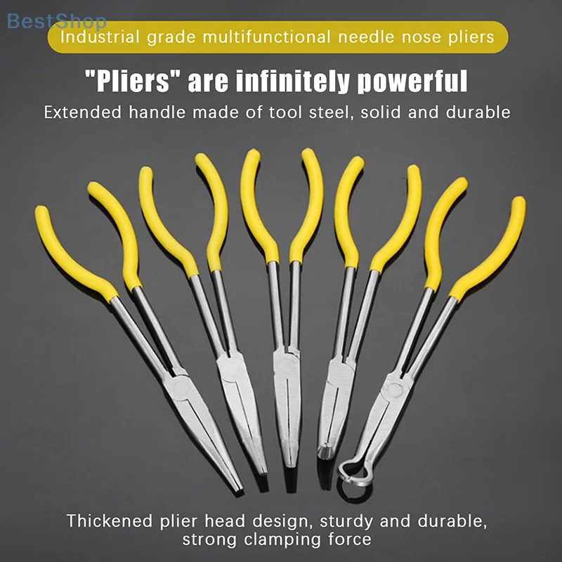 كماشة توصيل شرارة طويلة المدى ممتازة - تصميم آمن للأنف الدائري، مقابض غير قابلة للانزلاق، أداة صيانة المحرك فعالة #5