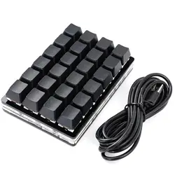Mini Keypad 24 Keys Black USB DIY Shortcut Function Keyboard Custom Programmable Mechanical Keyboard For Gaming Keyboard
