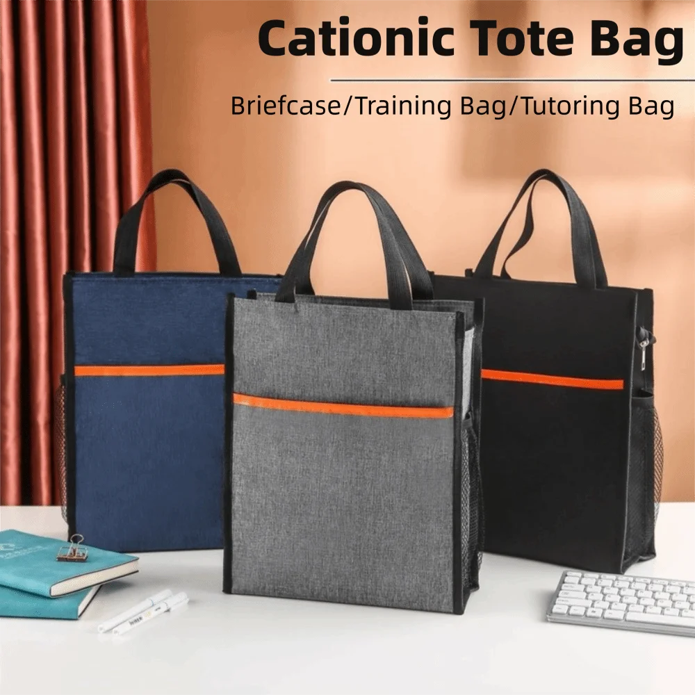 High Quality Cation Student Handbag Durable Spacious Office Tote Bag Document Bag Tutoring Class