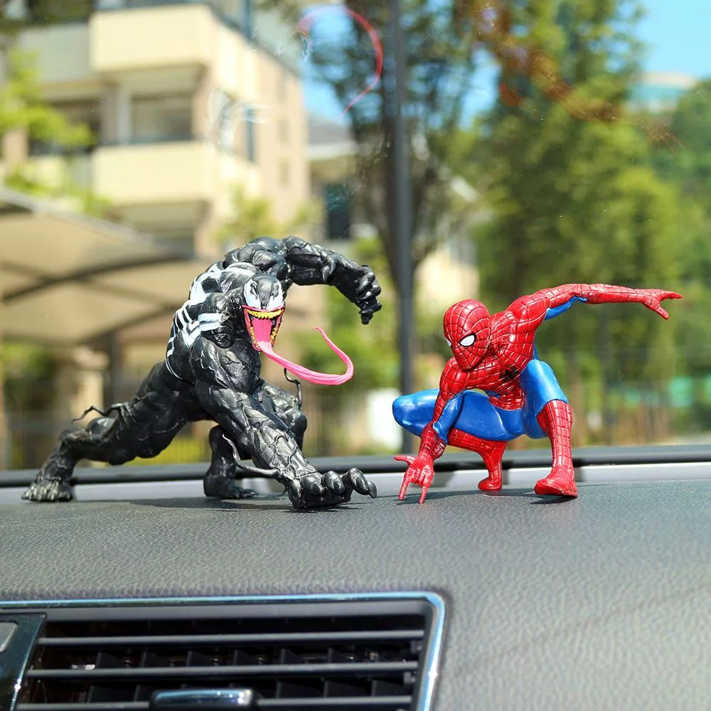Venom Iron Spider-Man Filmfigur Actionfigur Modell Handgefertigte Auto-Dekoration Auto-Deko-Puppe Geburtstagsgeschenk