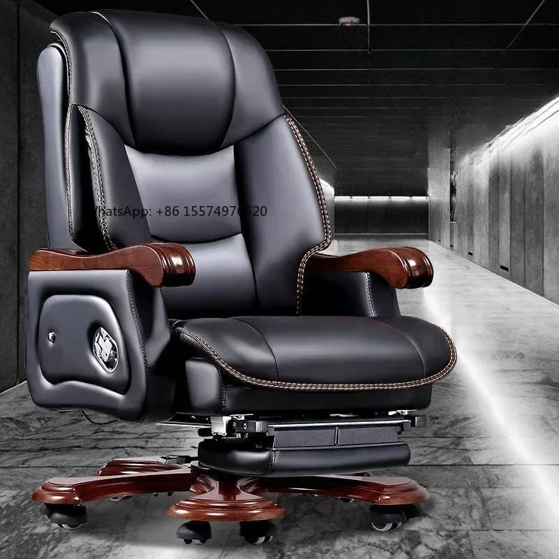 2026 Hot Selling#i Chinese Boss Chair Business leather CEO Office chair with massage pedal, lie down,ergonomics - view 6
