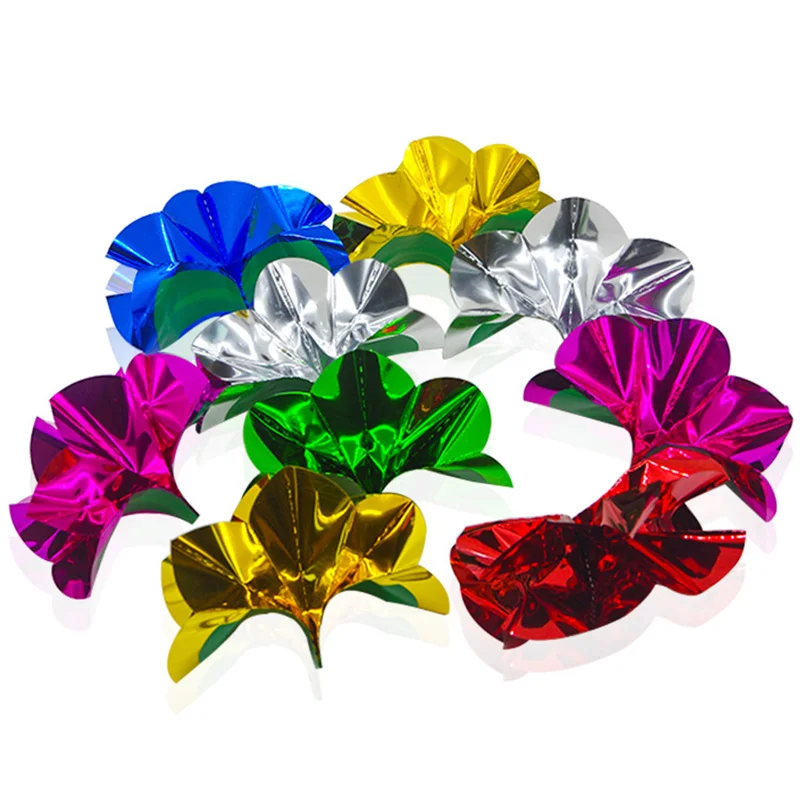 9 Pcs/Set Flower Appearing From Empty Hand Magic Tricks Plastic Sequins Flower Production Close Up Stage Illusions Gimmicks Prop