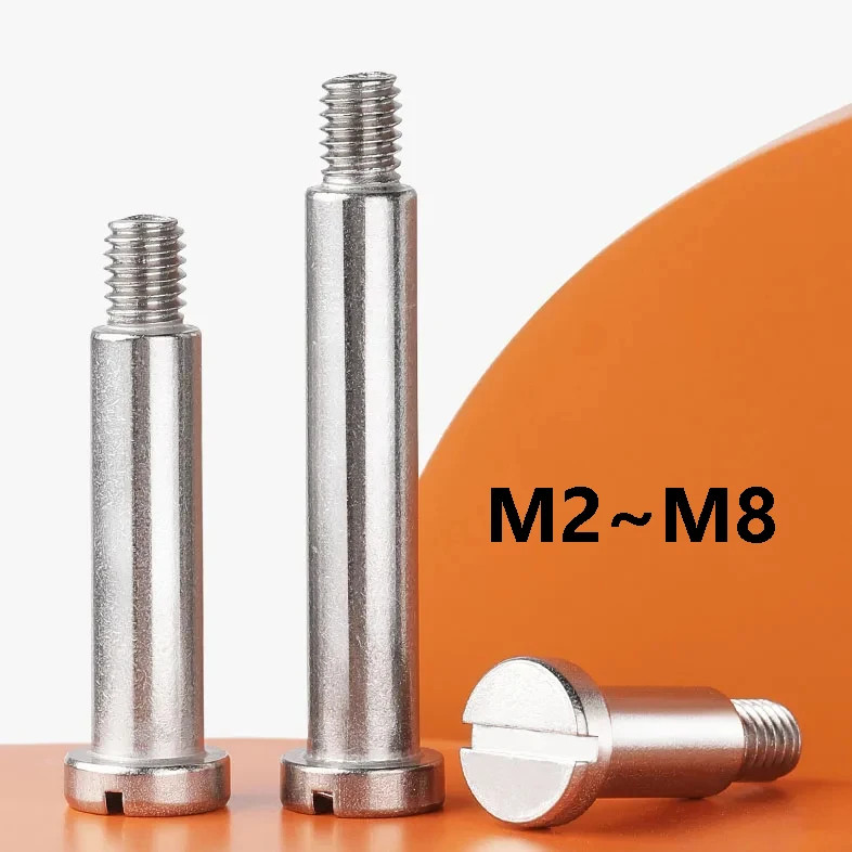 304 Stainless Steel Slotted Shoulder Bolts M2 M2.5 M3 M4 M5 M6 M8 Precision Stripper Screws for Mold Electronics DIY Fasteners