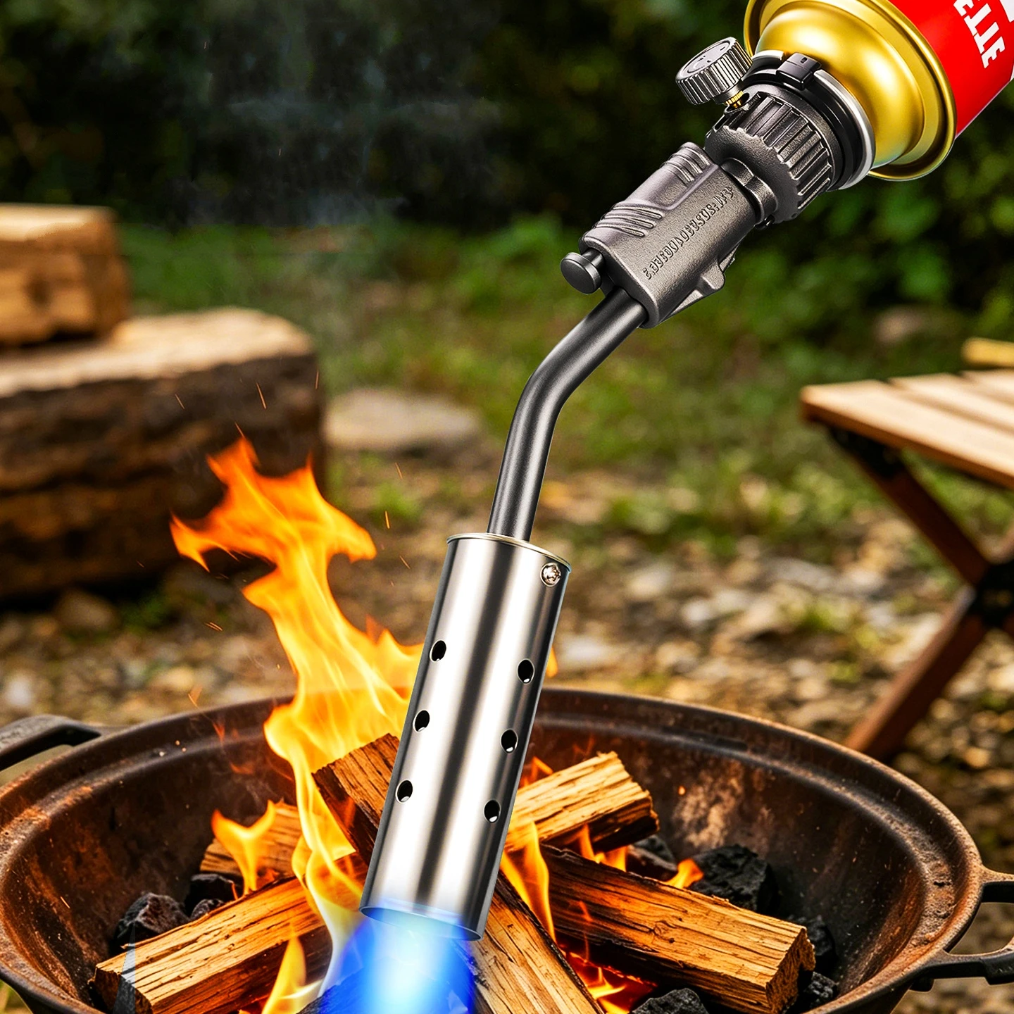 Portable Gold Copper Gas Welding Torch High Temperature Flame For Bbq Cooking Brazing