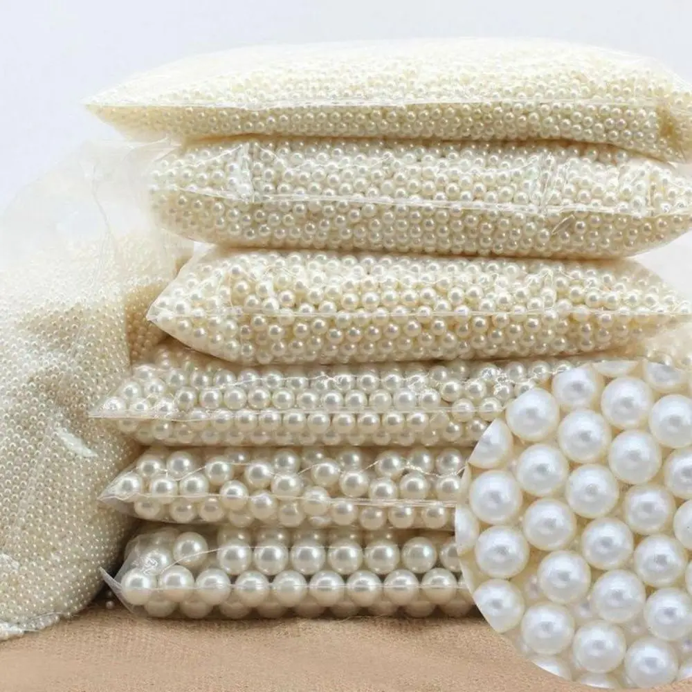 20-300Pcs White 3-14mm Imitation Pearls Round Shape High Gloss Loose Pearl Beads With Hole Craft Pearl Beads DIY Jewelry Making