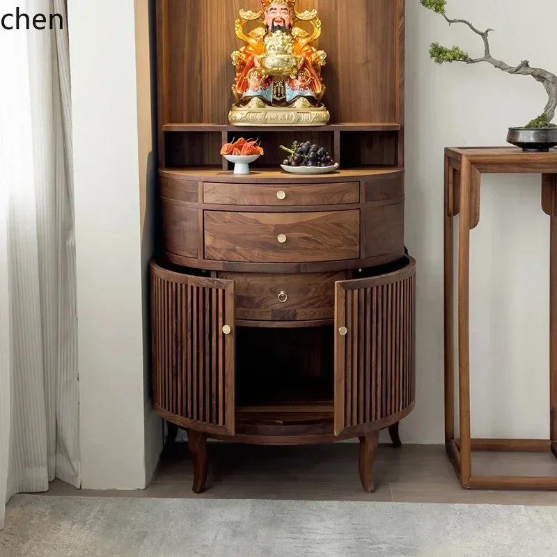 b11-7.1  shrine offering table shrine small vertical cabinet living room God of Wealth cabinet locker new Chinese