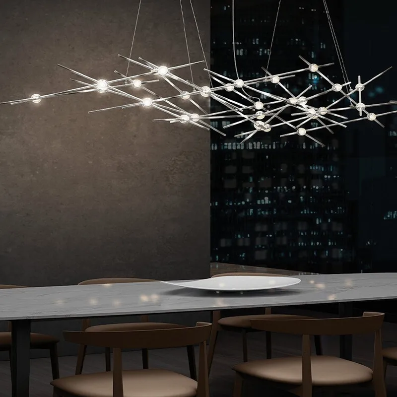 Modern Creative Art Fashion Designer Postmodern Starry Sky Hotel Engineering Restaurant Bar Atmosphere Lighting Fixtures
