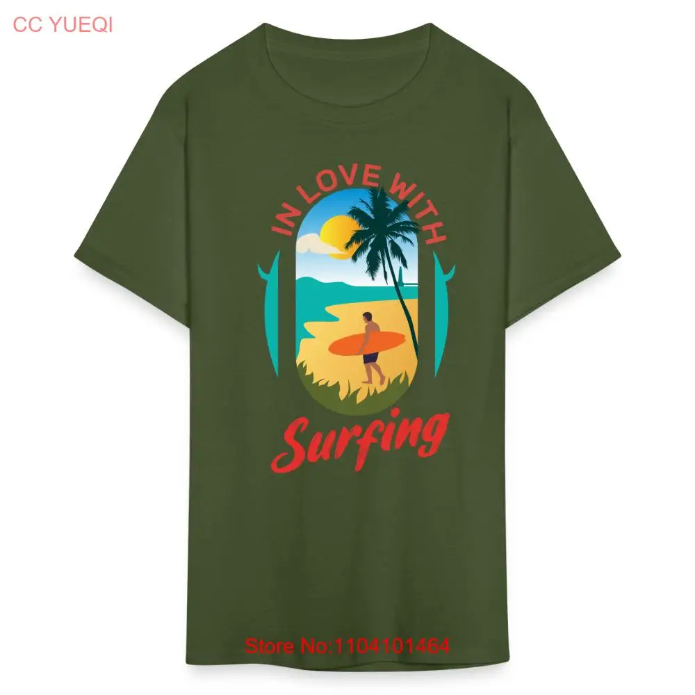 

In Love with Surfing shirt Westcoast California Surfer T-Shirt Size S-6XL