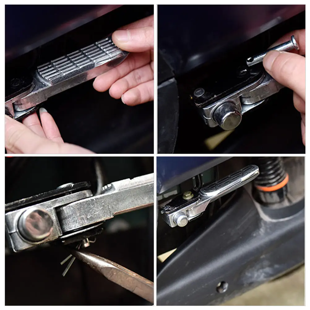 

Aluminium Alloy Foot Peg Electric Vehicle Pedal Durable Silver Rest Large Area Stability Comfort Riding Motorcycle Accessories