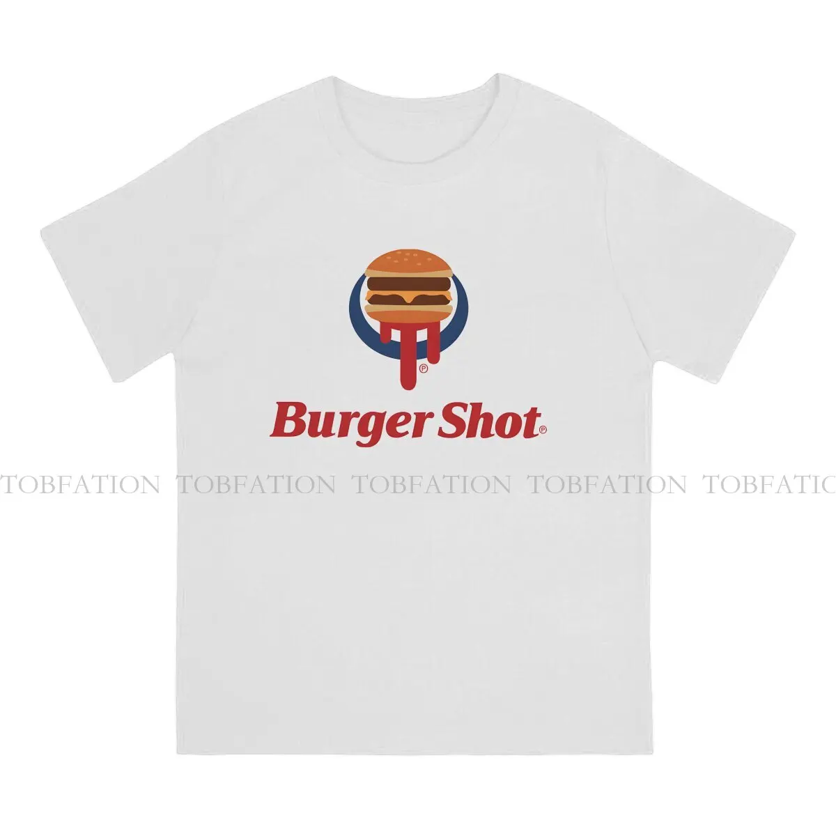 GTA Game Burger Shot 100% bawełniana koszulka Vintage Punk męski t-shirt z okrągłym dekoltem