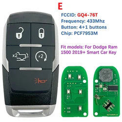 CN087045 Aftermarket Smart Key Fob 433.92MHz 4A Chip GQ4-76T 68374993 68375455 68365299 For Dodge RAM 2500 3500 4500 5500 Remote