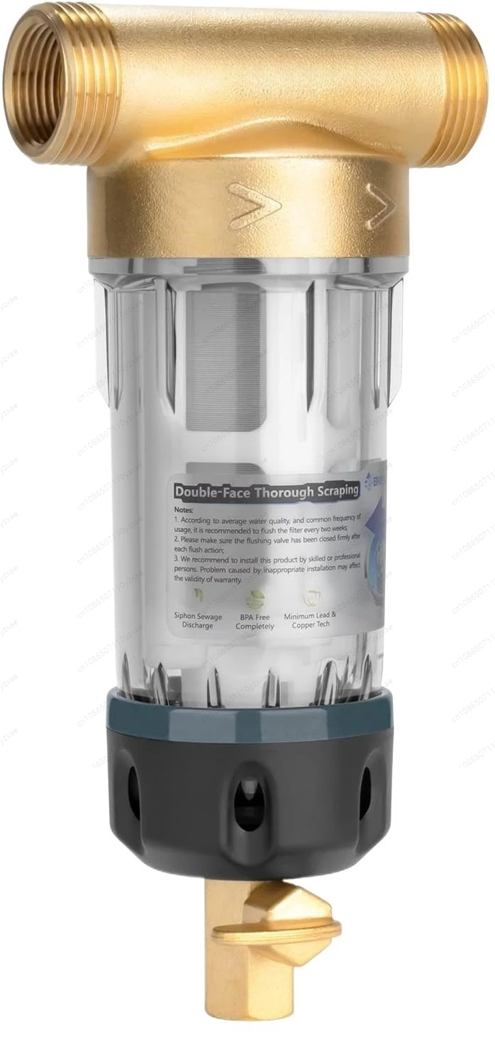 Brass Pre Water Filter, Backwashing System for Cross-Border Whole House Filtration