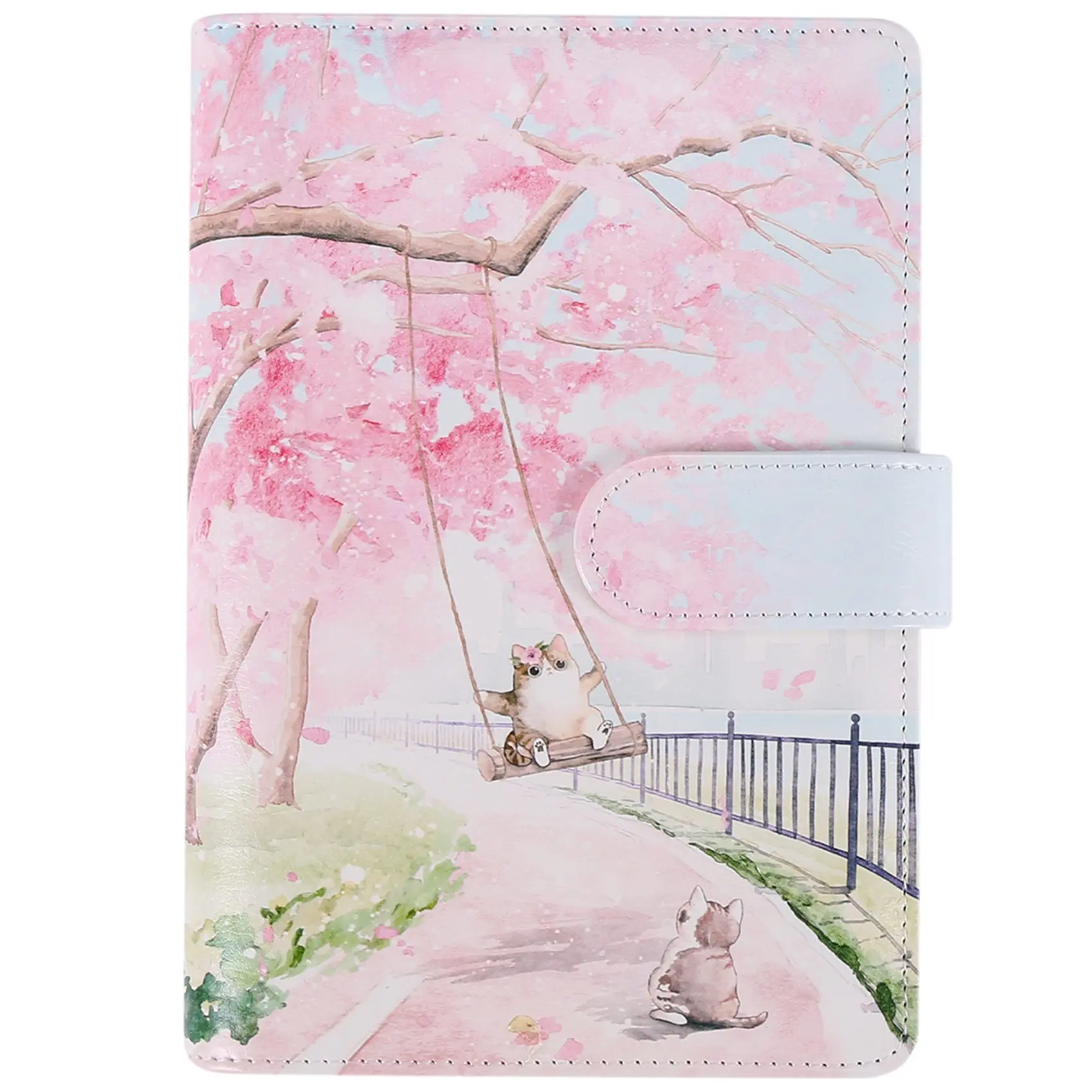 桜の花 80枚 A6 ルーズリーフノート ジャーナル アジェンダ プランナーセット 文房具、手帳-POS