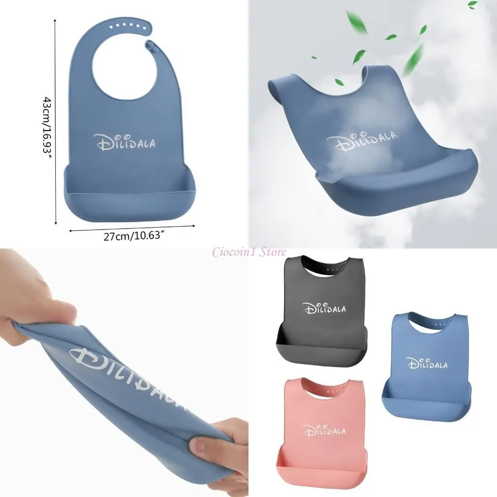 

Y1UB Silicone Bib пожилой старший старший для гражданских силиконовых нагрудных нагрудных библин
