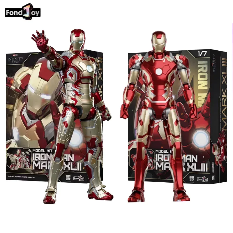 Original FondJoy Iron Man MK42 MK43 MK46MK5 MK6 MK7 DIY juguete figura de acción Tony Stark Legend colección Anime modelo niños regalo