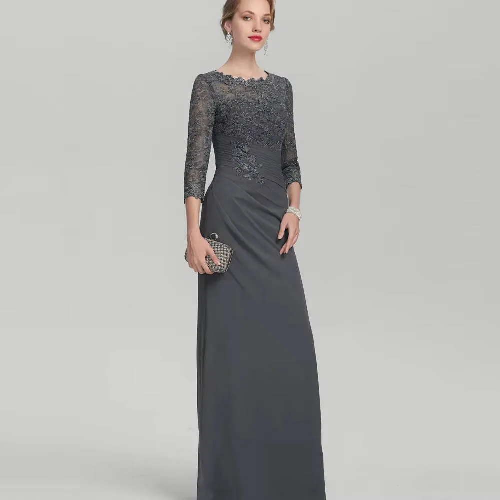 

Customized Chiffon Applique Mother of Bride Dresses Formal Occasion Gown Women Mermaid Wedding Party Dresses