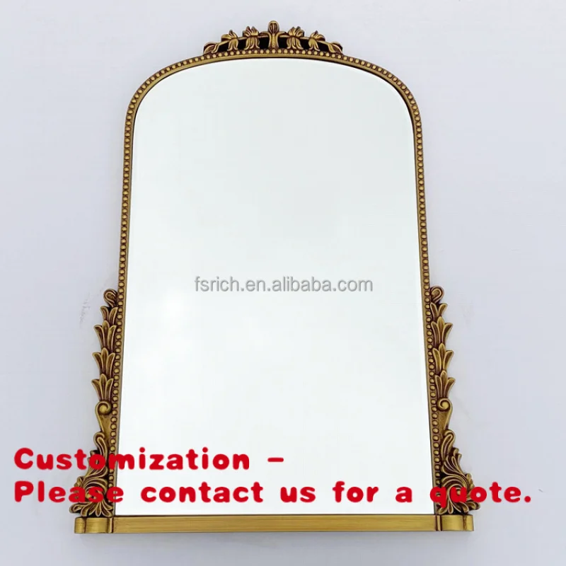 

Customize.European Arched Luxury Vintage Vanity Shower Pu Frame Decor Special Design Style Living Room Bathroom Decorative Wall