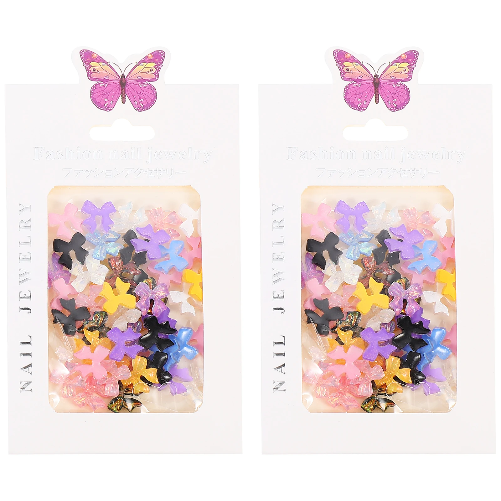 

100 pcs Resin Bows Nail Art Decorations Charms Decals Supplies Smooth Safe for Party Daily Use Travel Premium Quality Elegant