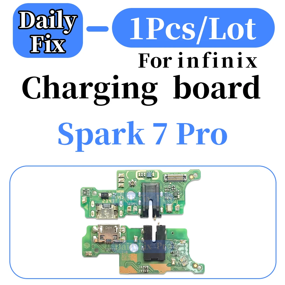 1Pcs for Infinix Tecno Spark 7 Pro Mobile Phone Tail USB Charging Small Board Interface Replacement Repair