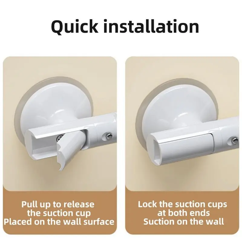 CHCH درابزين الحمام الآمن لحوض الاستحمام مع مقابض مضادة للانزلاق، تصميم قوي لكوب الشفط للاستقرار #2