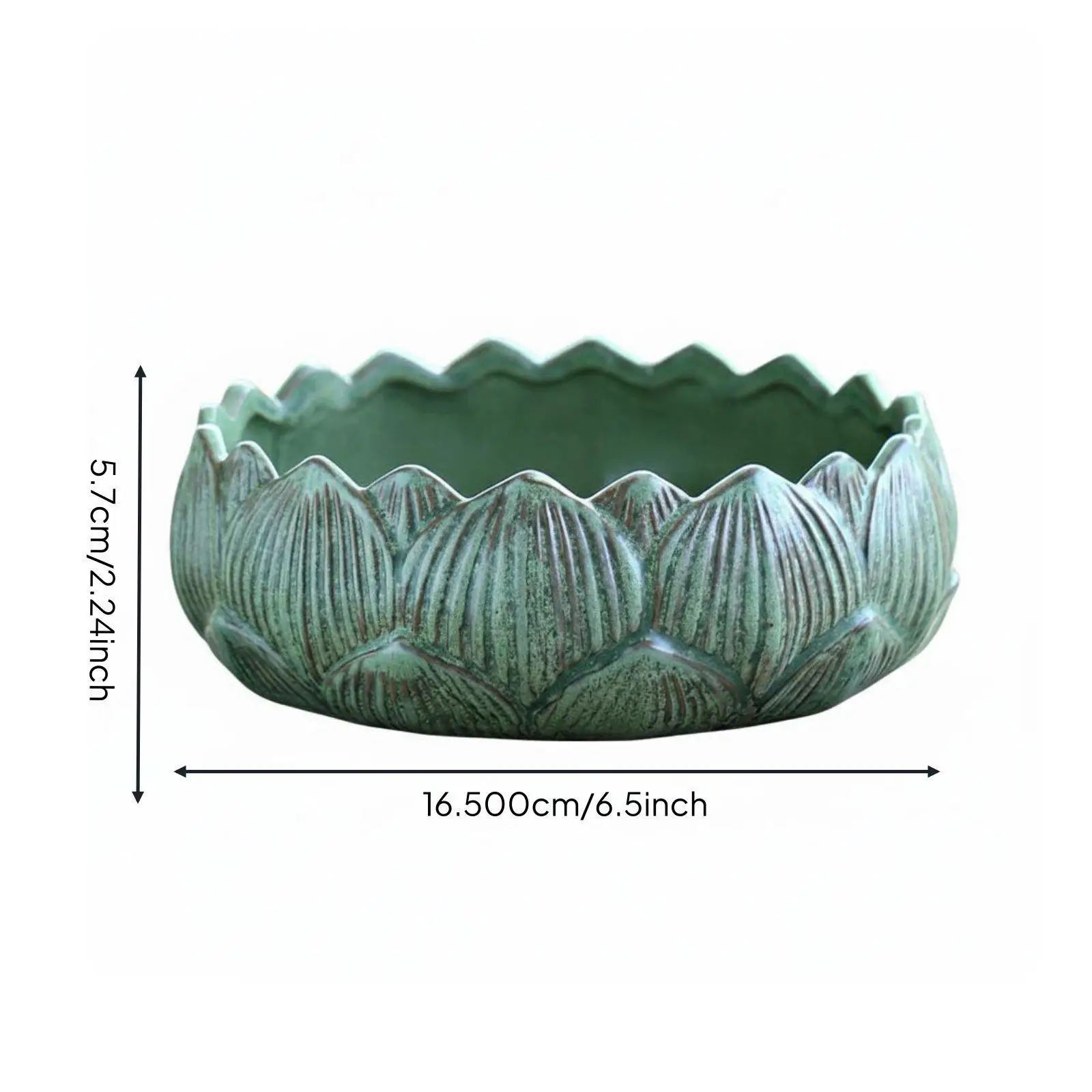 Tranquil Lotus Flowerpot Large Ceramic Succulent Pot Indoor Planter for Office or Balcony Arrangements