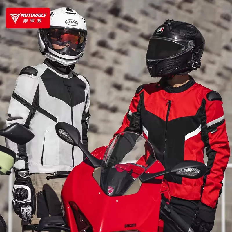 Motowolf Motorjas Heren Valbestendige Waterdichte Race Kleding Zomer Mesh Ademende Motorjas