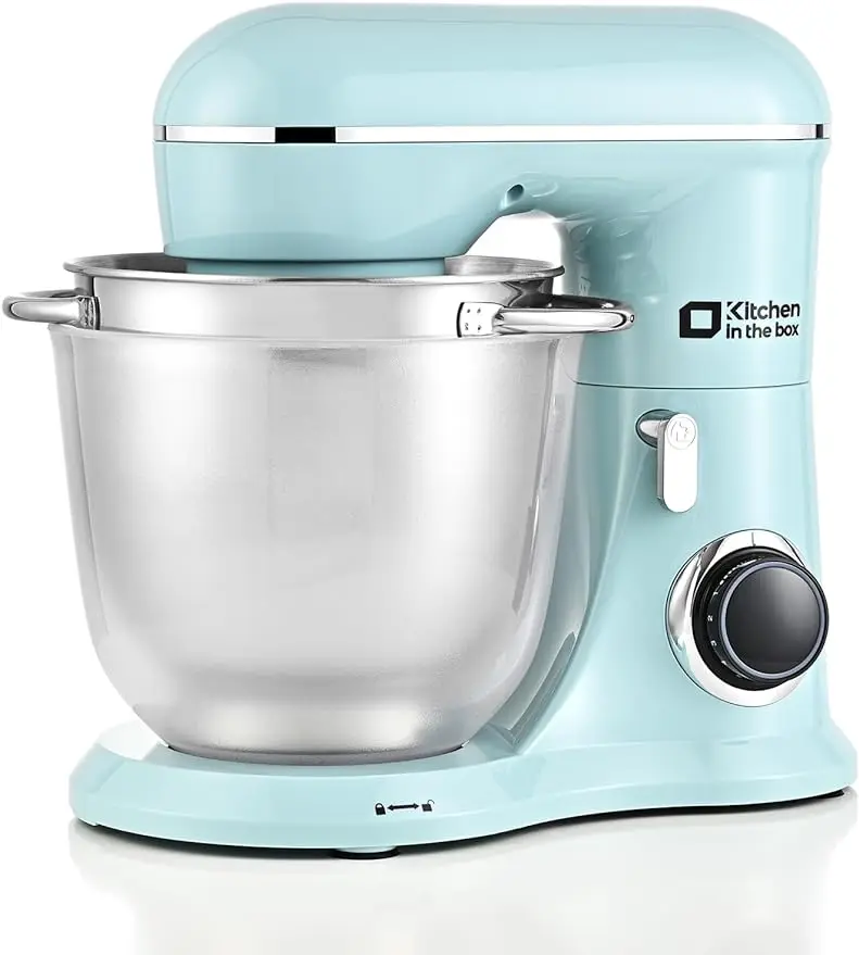 Kitchen in the box Stand Mixer, 4.5QT+5QT Two bowls Electric Food Mixer, 10 Speeds 3-IN-1 Kitchen Mixer for Daily Use with Egg W