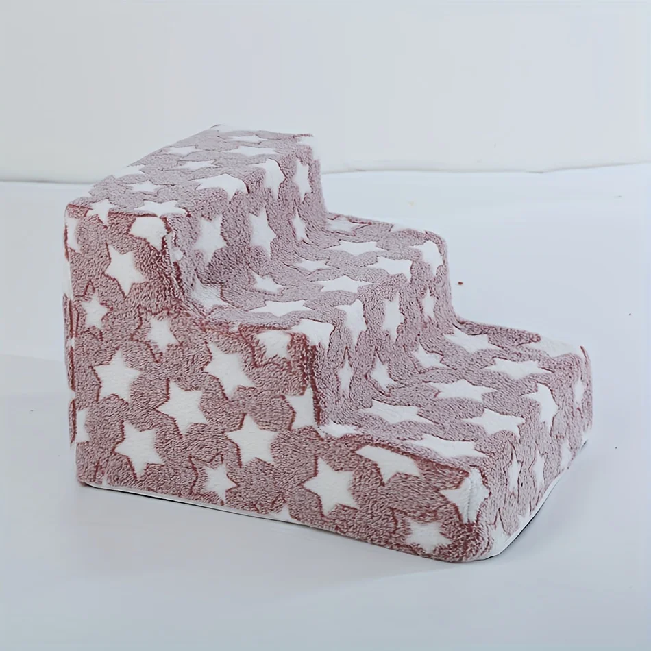 3/4 Pets Steps Foam Dogs Secure Stairs Ramps Non-Slip Pets Star Steps for Protect Older Dogs Pets with Joint Pain Sofa Bed Ladde