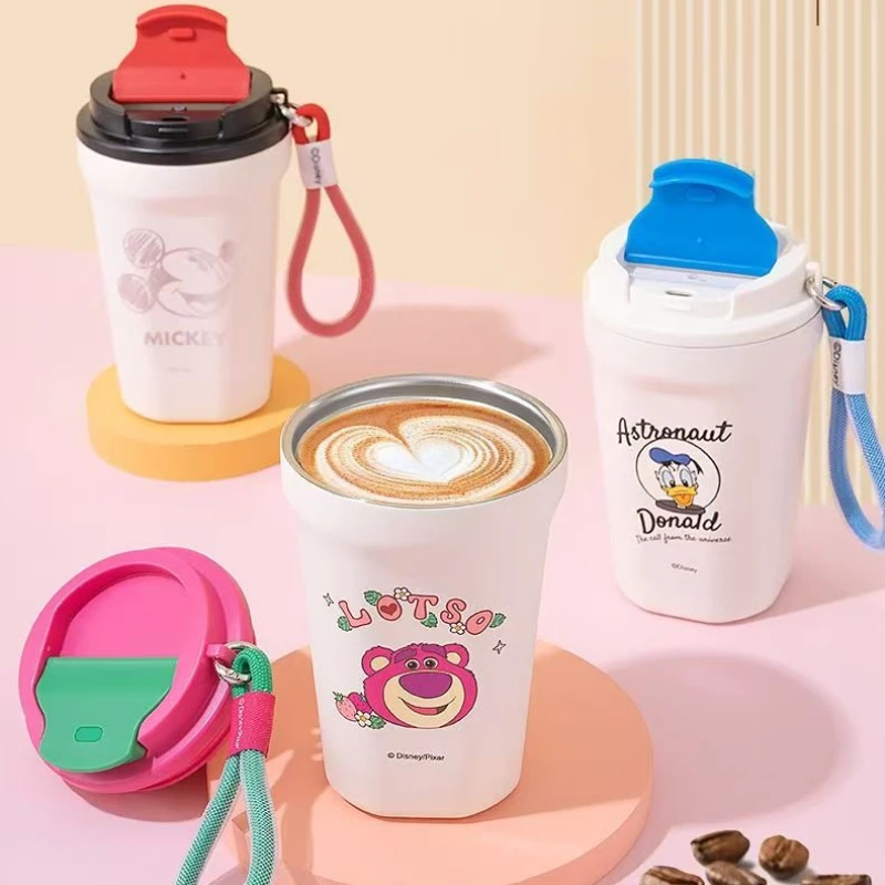 ميكي ترمس 316 غلاية من الفولاذ المقاوم للصدأ دونالد داك معزول فنجان القهوة الرياضة جيب كوب عيد الميلاد الحاضر أنيمي البضائع #3