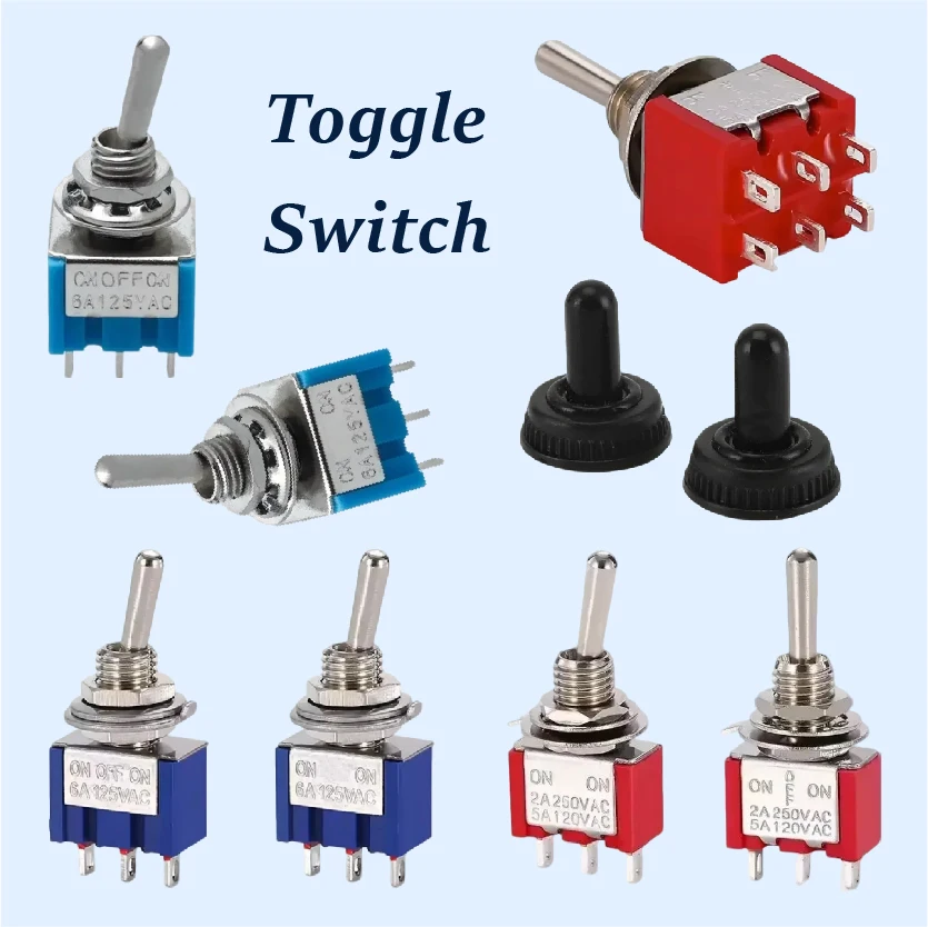 Waterproof Cap Toggle Switch MTS-102/103/202/203 for Guitar Pedals Automotive Marine Control Panels