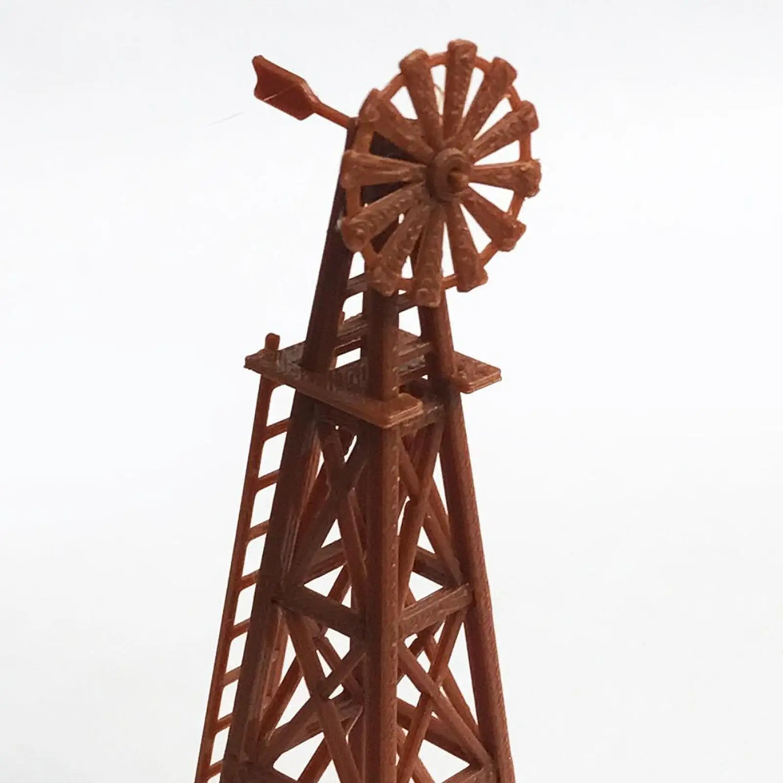 1:87 HO Scale Windmill Model Miniature Compact Collectible Simulation Ornament Photography Prop Village Landscape Decoration
