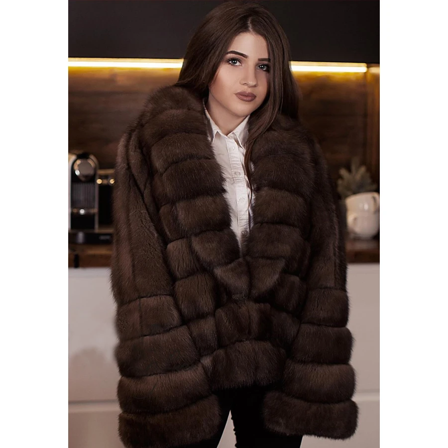 

Genuine Fox Fur Coats Winter Fox Fur Jacket For Women Luxury Natural Fur Coat Suit Collar High Quality Short Fur Coat