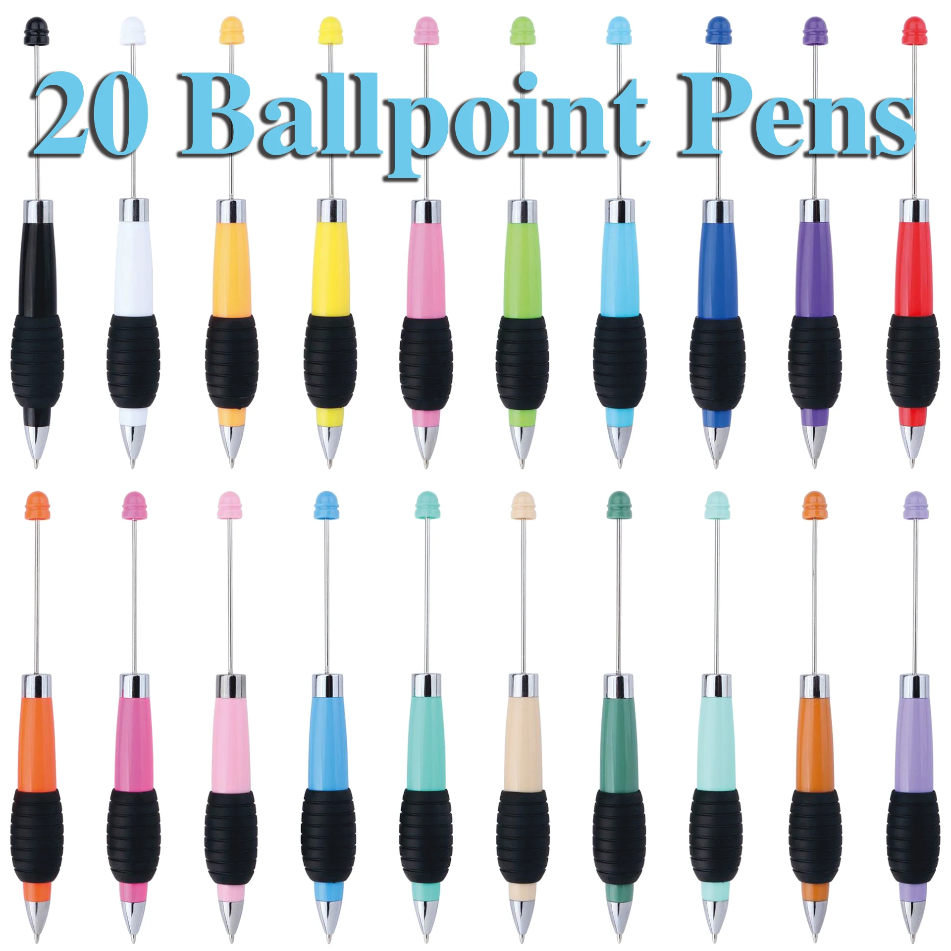 

20Pcs Newest DIY Retractable Beading Pen Creative macaron color retractable rotating beading gift ballpoint pen