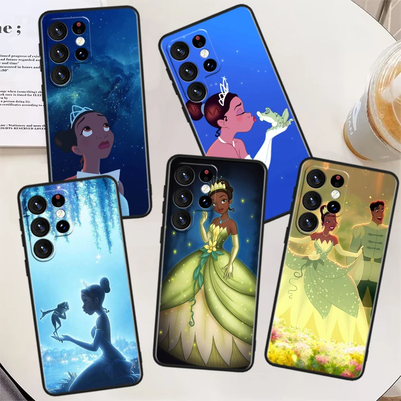 

Disney Tiana Princess Phone Case For Samsung Galaxy S23 S22 S21 Ultra S20 FE S10 S10e S9 S8 Plus Lite Black Soft Cover