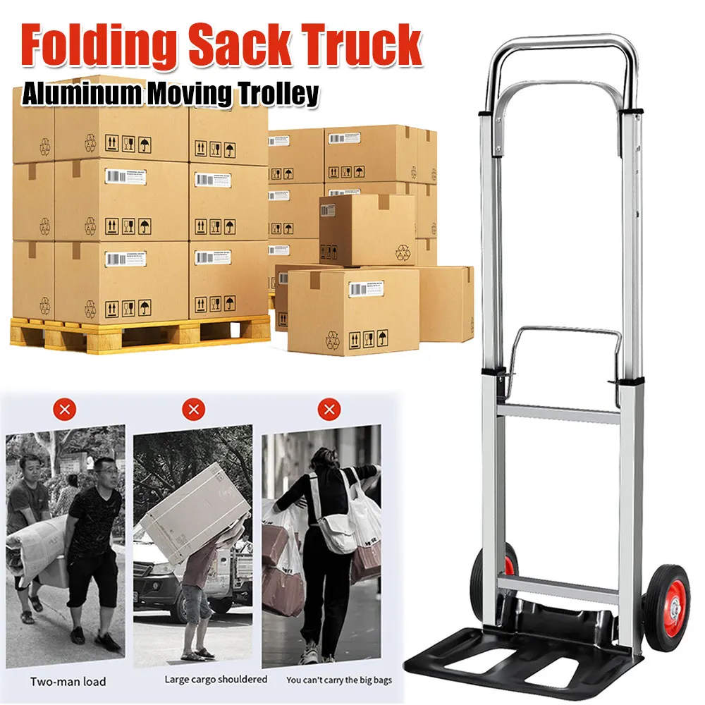 

Складная тележка-тачка с длинной телескопической ручкой, усиленная, нескользящая, для переезда и путешествий