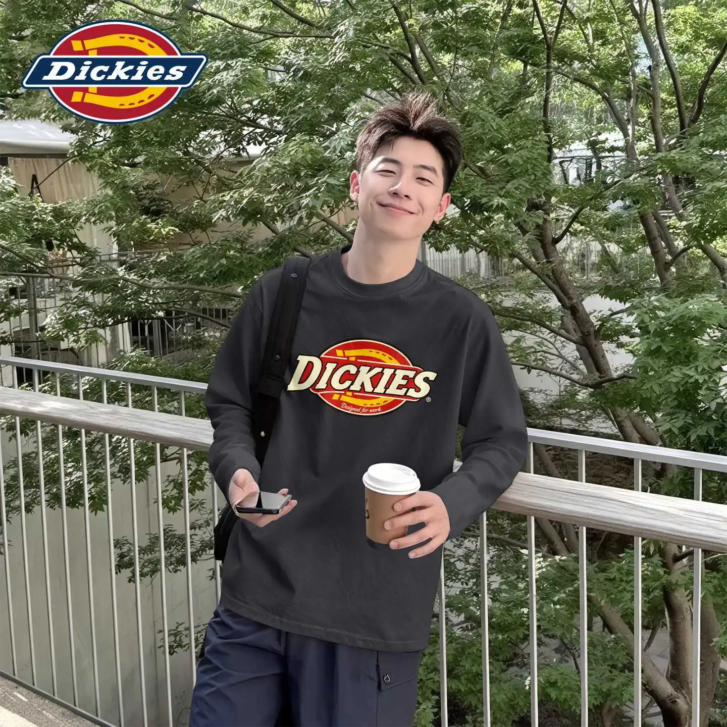 Dickies Fashion American Long Sleeve T-Shirt, Pure Cotton Casual Top for Fall 2026