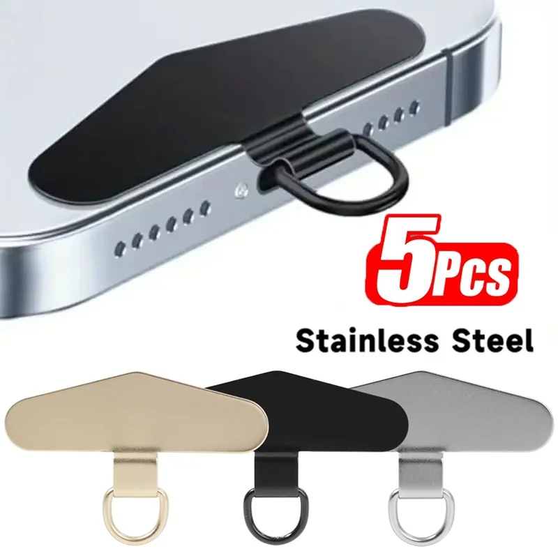 Edelstahl-Smartphone-Befestigungspads Metall-Handy-Lanyard Stabile Pads für iPhone Xiaomi Huawei Universelles Lanyard-Patch