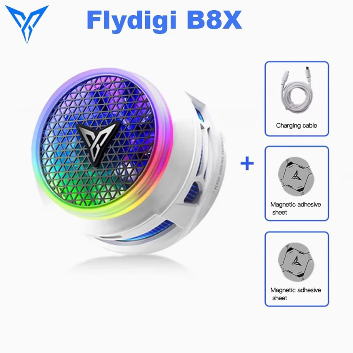Flydigi B8X phone Cooler Frequency Conversion RGB Light Heat Dissipation Magnetic Radiator For Iphone Ipad Android cellphone