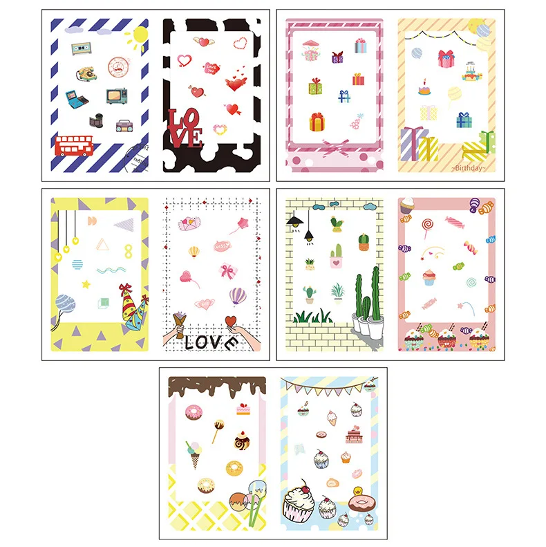 10 Sheets 2-in-1 Instax Mini Photo Stickers | PET Border Frame & Cute Decals for Fujifilm 3