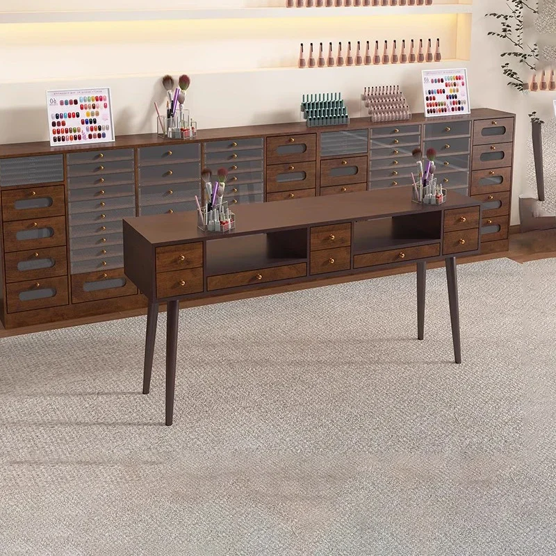 

Beauty Professional Nail Table Modern Style Simple Design Nail Desk Storage Modern Mesas Para Manicuristas Salon Furniture