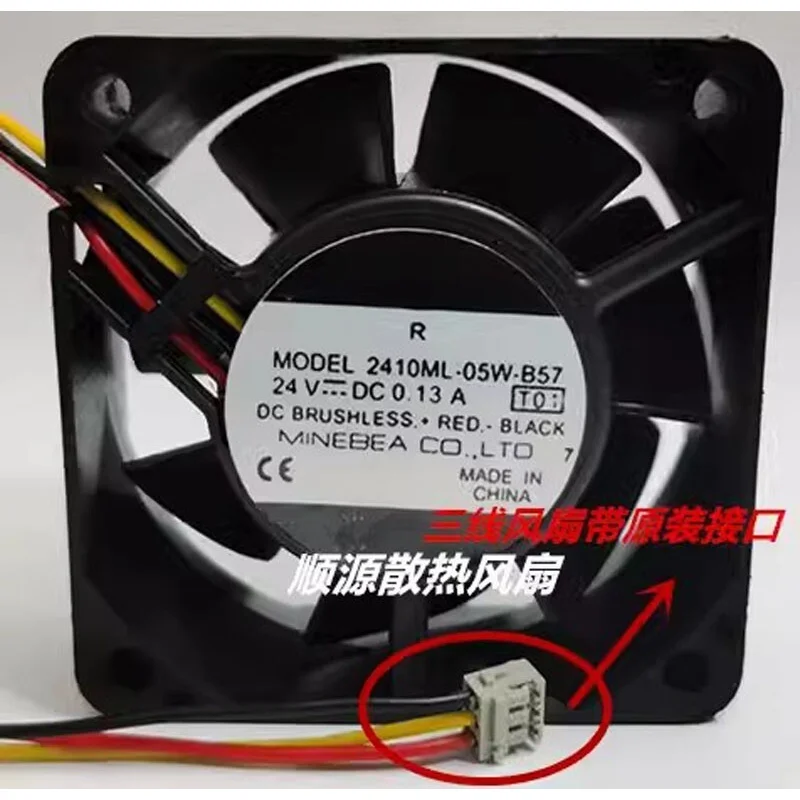 Z   FOR  1PCS 2410ML-05W-B57 DC24V 0.13A 3-Pin Silent Cooling Fan