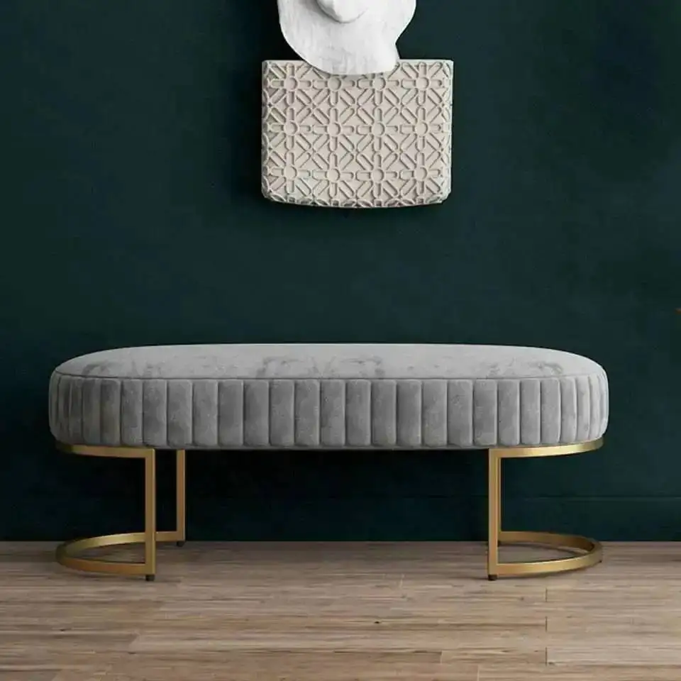 متجر الأحذية الفاخرة مقعد طويل العثماني مقهى بوف مقعد الراحة باب المنزل فستان أريكة فندق بار البراز الفراء المخملية لينة الغرور كرسي أعلى