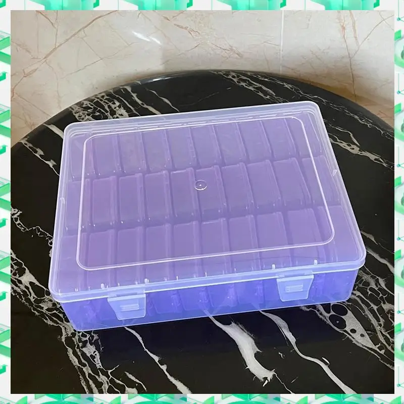 

Фиолетовый мини-ящик для инструментов FIZP с откидной крышкой, 30 отделений для хранения мелких предметов, ящик для хранения ювелирных изделий, ящик для хранения мелких деталей