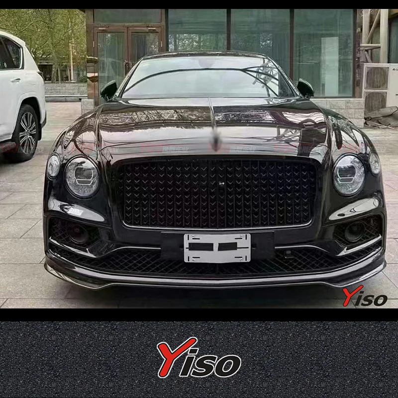 Suitable for Flying Spur modification of dry carbon fiber front lip, front fender front chin and front diffuser for Flying Spur