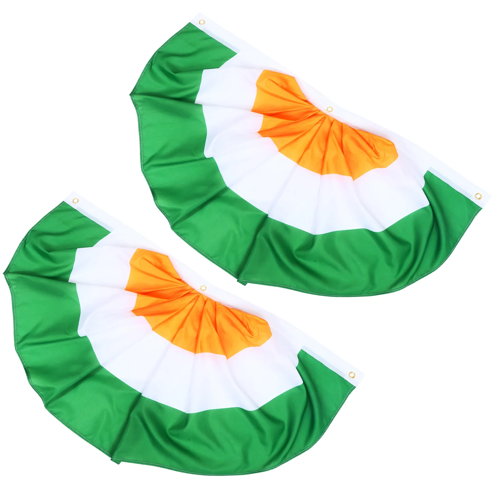 

2pcs Irish Flag 45X90Cm Semicircle St. Patrick'S Day Hanging Banner Outdoor Indoor Party Decor St. Patrick'S Supplies