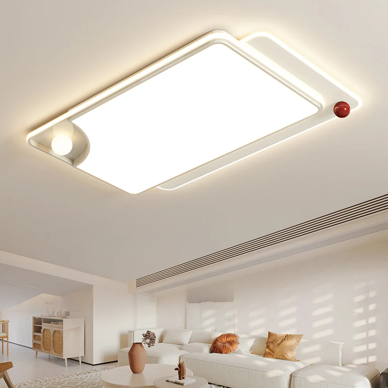 Cream Led Living Room Ceiling Light Modern Simple Atmosphere 2025 New Bedroom Ceiling Lamp Home Indoor Lighting Whole House Lamp